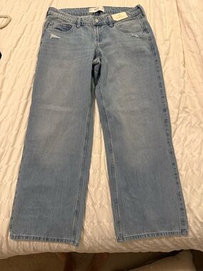 Hollister Light Blue Low-Rise Baggy Jeans